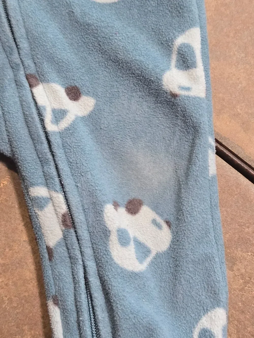 Carter's Little Brother Footed Pajamas 9M Blue Car Print Fleece Zip Sleeper Baby